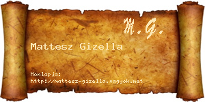 Mattesz Gizella névjegykártya
