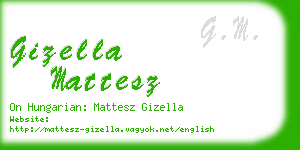 gizella mattesz business card